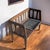 Mid-Century Wood Bench With Black Woven Strap Seat For Sale - Image 4 of 15