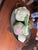 Set of 6, Vintage Ceramic Vegetable and Metal Basket Set For Sale - Image 4 of 11