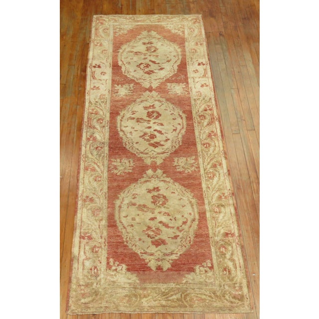 Antique Muted Turkish Floral Runner - 3'5" x 9'2" For Sale - Image 9 of 12