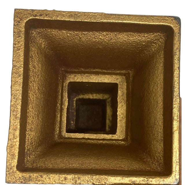 Contemporary Decorative Cast Iron Gold Painted Arrow Finial For Sale - Image 9 of 13