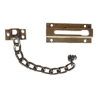 Quintessential Vintage Brass Chain Lock, of Yesteryears Quality For Sale
