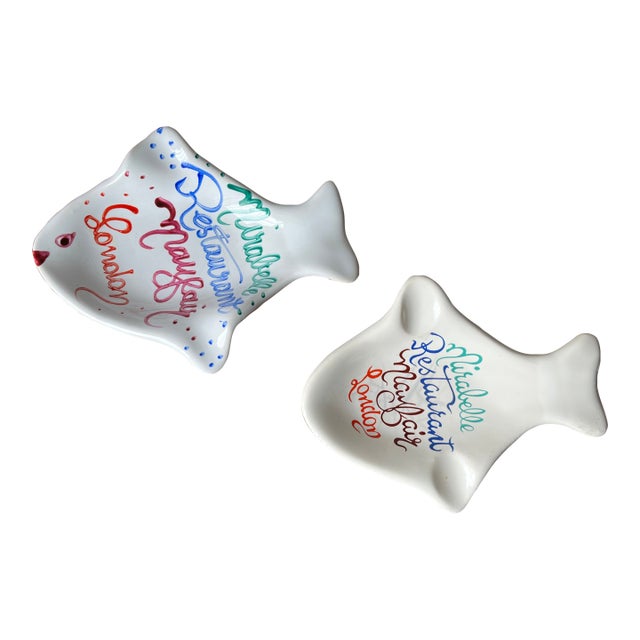 Mirabelle Restaurant, London-Fish Catchalls-Set 2 For Sale