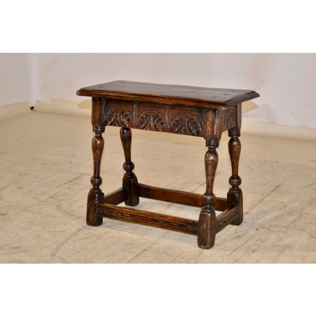 19th Century English Oak Joint Stool For Sale In Greensboro - Image 6 of 9
