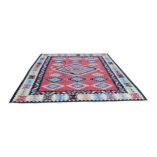 Large Vintage Kilim Turkish Rug For Sale