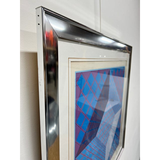 Victor Vasarely Limited Edition Op Art Lithograph, Signed and Numbered For Sale - Image 9 of 12