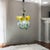 Murano glass disc chandelier composed of white green and yellow discs. height including chain and ceiling canopy 86 cm...
