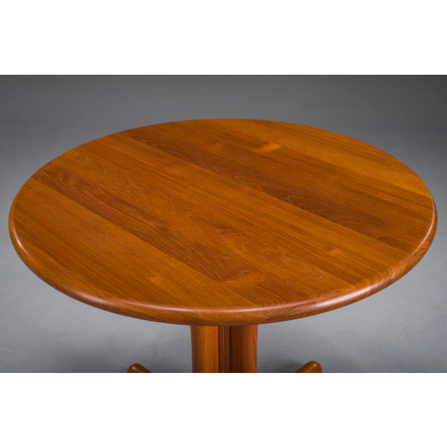 Vintage Scandinavian Danish Teak Round Side Table by Axelsen, 2003 For Sale - Image 6 of 9