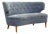 Carl-Johan Boman, Finnish Modern, Settee, Velvet, Wood, Finland, 1950s For Sale