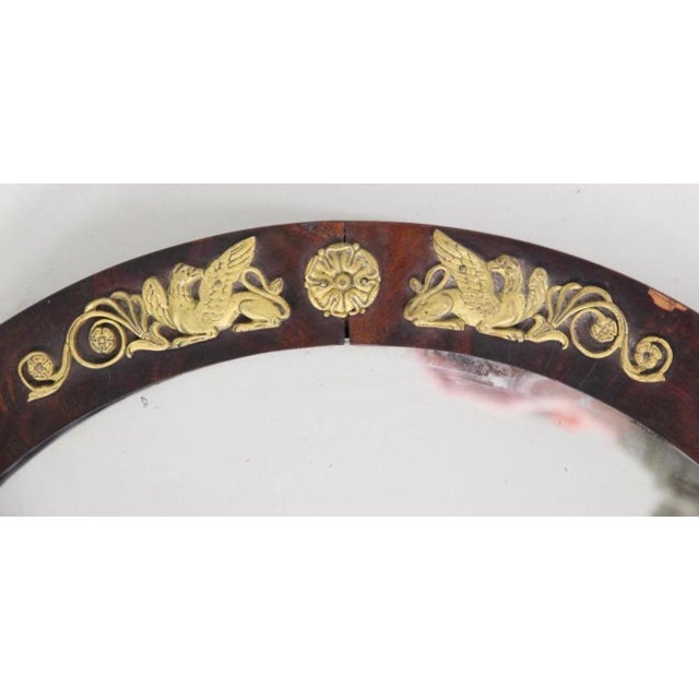 Early 19th Century Swedish or French Empire Majohamy and Gilt Pier or Dressing Table With Mirror For Sale - Image 12 of 16