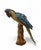 Italian Stunning Vintage Italian Maiolica Parrot on Perch Sculptur For Sale - Image 3 of 8