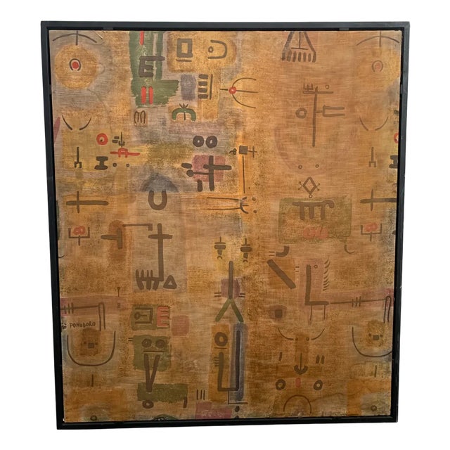 Silk-Screened Fabric Panel by Gio Pomodoro, 1950s For Sale