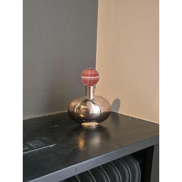 Sculptural Flask in Silver with Agate by Inga Lagervall, Sweden, 1952 For Sale - Image 9 of 10