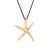 Stylish and finely detailed pre-owned Tiffany & Co starfish pendant on a black silk cord necklace, crafted in 18k yellow...