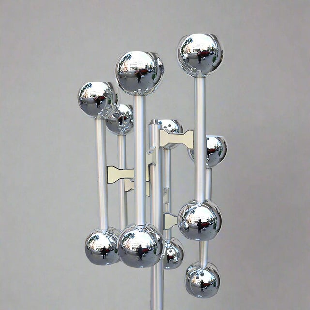 Metal 1970s Modernist 12 Light Floor Lamp For Sale - Image 7 of 8