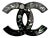Chanel Paris Brooch Fall 2010 Massive Cc Black Resin For Sale