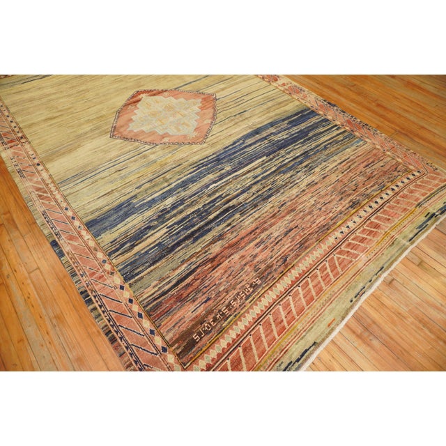 Mid-Century Modern Wild Quirky Room Size Turkish Rug, Mid-20th Century - 8' x 12'1" For Sale - Image 3 of 6