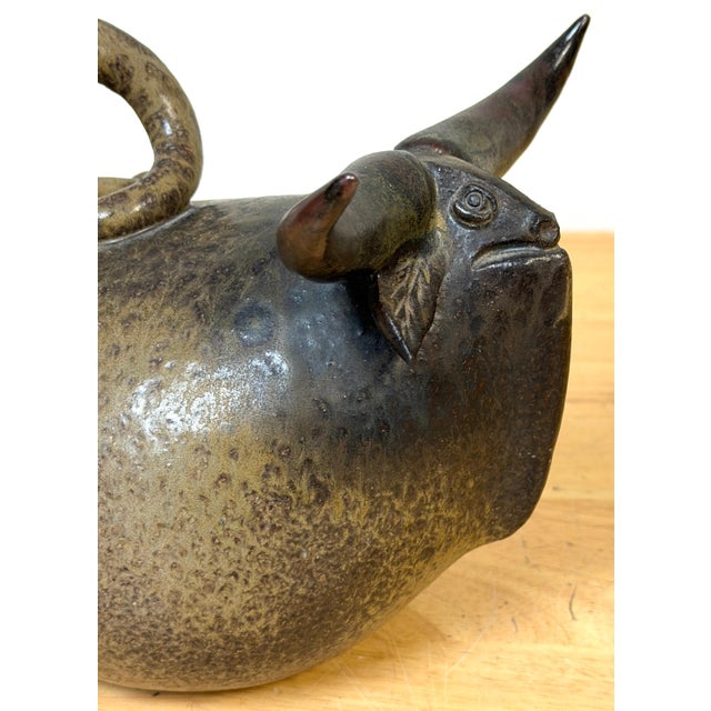 Ceramic Jorge Mealha (1934–2021) Sculptural Steer / Bovine Form Portugal, late 20th C. For Sale - Image 7 of 16