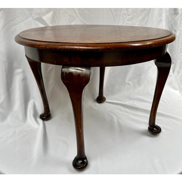 Antique English Oak Accent Table For Sale - Image 4 of 9