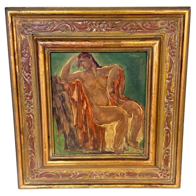 Henri Burkhard (American, 1892–1956) — Nude, Oil on Masonite For Sale - Image 4 of 15