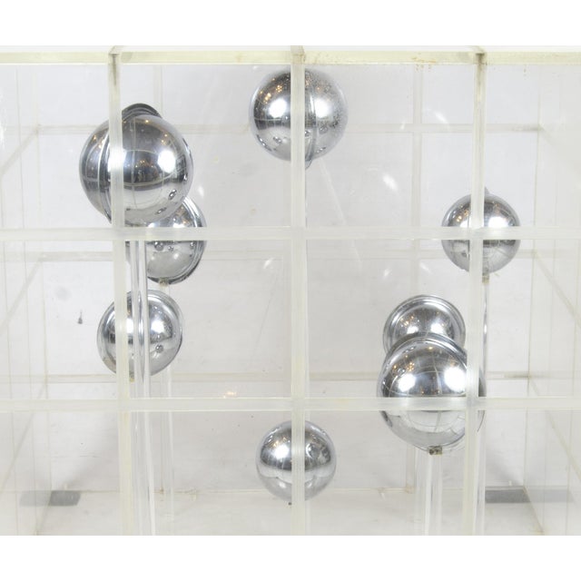 1960s 1960s Op Art Translucent Acrylic Cube Sculpture by Argentine Author Martha Boto For Sale - Image 5 of 9