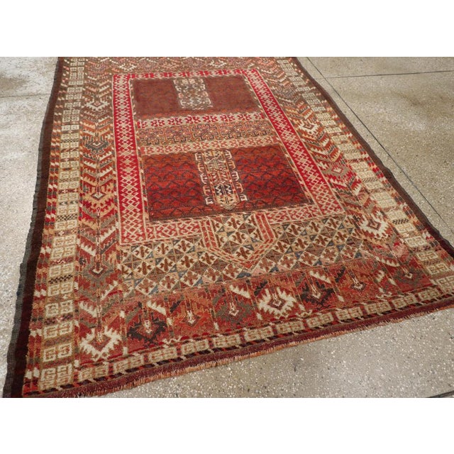 Oxblood Red Galerie Shabab Collection Early 20th Century Central Asian Bokhara Rug For Sale - Image 8 of 10