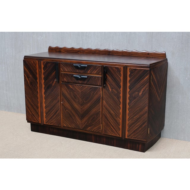 1920s Vintage Amsterdam School Credenza in Macassar Ebony, 1920s For Sale - Image 5 of 15