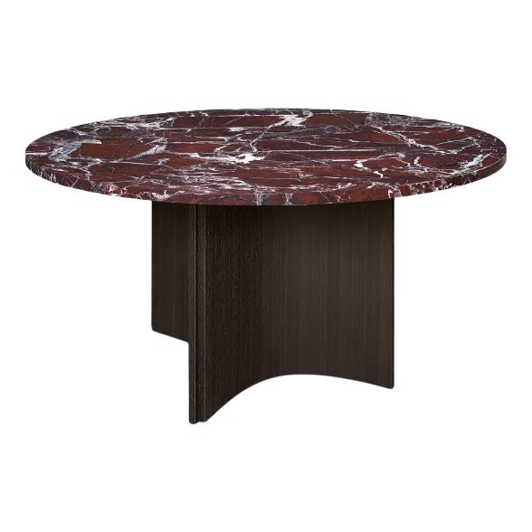 Levante Marble & Oak Veneer Fossil Dining Table by Daniel Nikolovski & Danu Chirinciuc for KABINET, 2019 For Sale