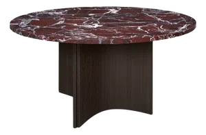 Levante Marble & Oak Veneer Fossil Dining Table by Daniel Nikolovski & Danu Chirinciuc for KABINET, 2019