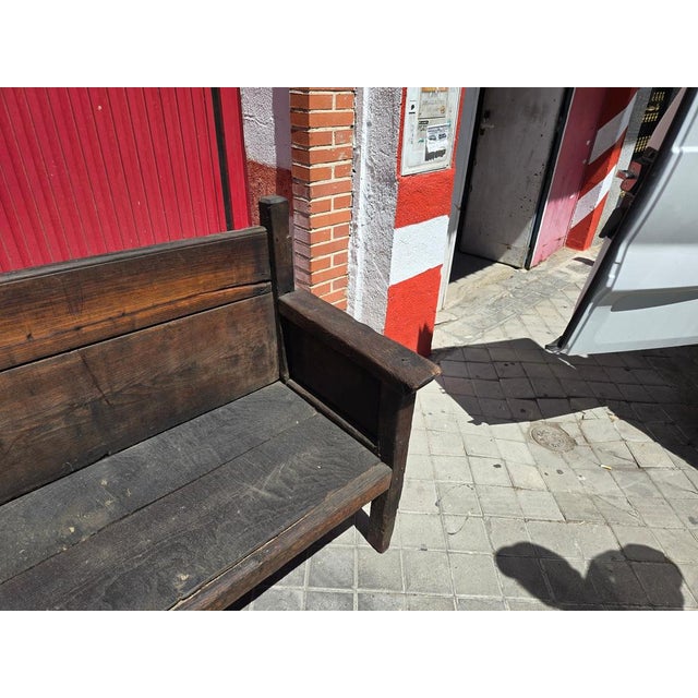 Antique Wooden Bench, 1750s For Sale - Image 4 of 12