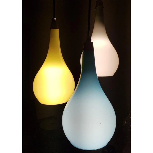 Mid-Century Modern Murano Triple Ceiling Lamp, 1960s For Sale - Image 3 of 5
