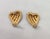 Metal Vintage 1960s Signed Rifas Faux-Topaz & Clear Rhinestone Striped Heart Clip Earrings- 2 Pieces For Sale - Image 7 of 7