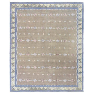 Doris Leslie Blau Vintage Indian Dhurrie Rug For Sale