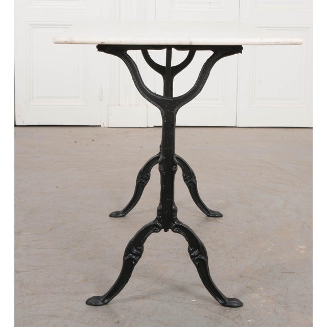 French Early 20th Century French Marble-Top Bistro Table For Sale - Image 3 of 11