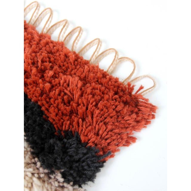 Vintage Abstract Latch Hook Fiber Art Wall Hanging For Sale - Image 6 of 12