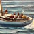 Mid-Century Modern 1976 Hazel DeVorss Oil on Canvas Painting Sailboat Regatta Art For Sale - Image 3 of 8