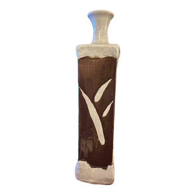 15" Monumental Michael Madsen Mt. St. Helen's Ash Heavy Slab Vase For Sale