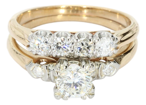 14k Yellow Gold Wedding Ring With 0.5ct Brilliant White Diamond