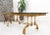Gold Heavy Gold Gilt Metal Base Large Rectangle Dining Table Hollywood Regency For Sale - Image 8 of 13