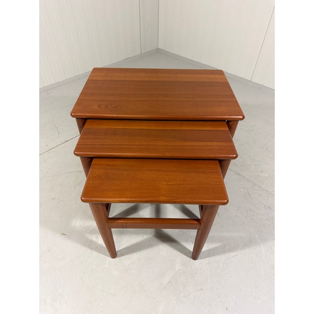 1960s Teak Nesting Tables, Denmark, 1960s, Set of 3 For Sale - Image 5 of 13