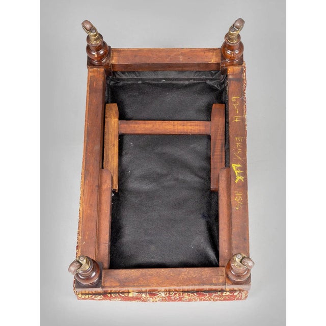 19th Century Vintage Mahogany Adjustable Gout Footstool For Sale - Image 10 of 11