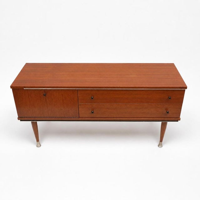 Wood Vintage Low Teak Sideboard, 1960s For Sale - Image 7 of 9