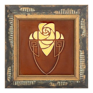 Gilliot Hemiksem Art Nouveau Pottery Tile, c.1920 For Sale