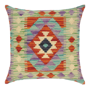Boho Chic Turkish Daria Hand Woven Kilim Throw Pillow