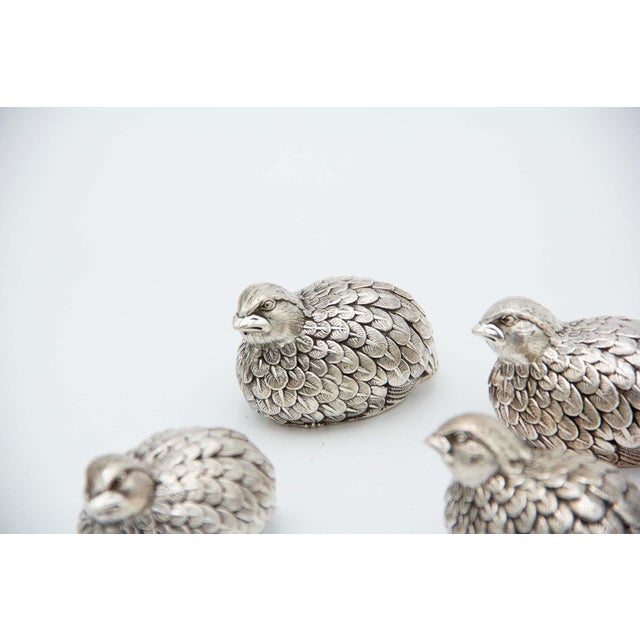 Silver Salt and Pepper Shakers, Set of 4, in Good conditions. Designed 1920 to 1949