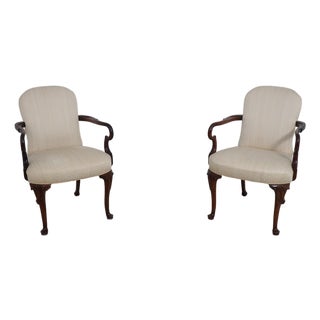 Pair of Southwood Mahogany Arm Chairs For Sale