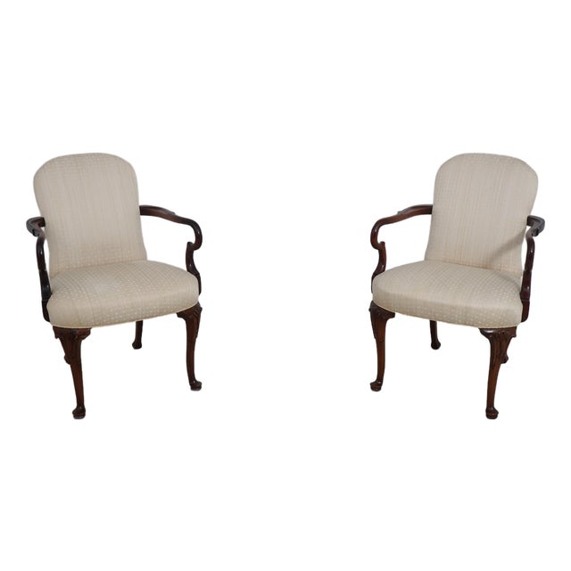 Pair of Southwood Mahogany Arm Chairs For Sale