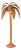 Palm Tree Floor Lamp in Rattan For Sale