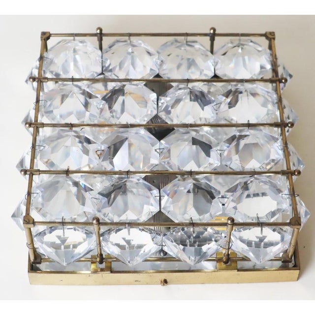 Diamond Scone in Lead Crystal and Brass from Palwa, 1950s For Sale - Image 12 of 18