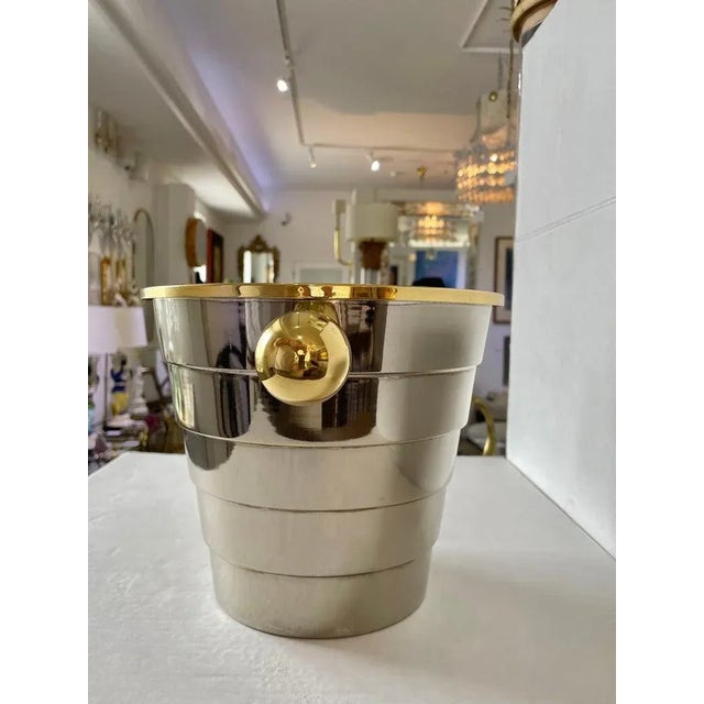 1980s Larry Laslo Art Deco Style Champagne Bucket For Sale - Image 9 of 12