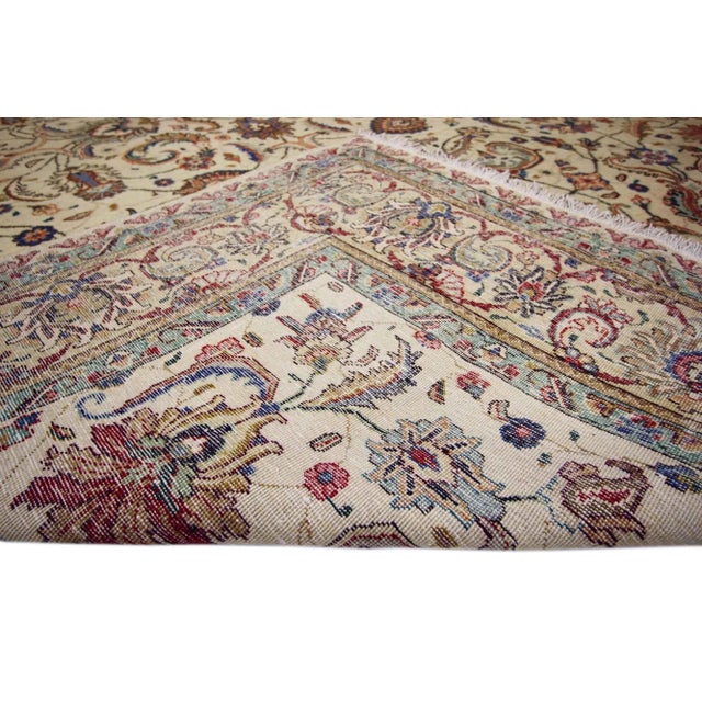 Vintage Persian Tabriz Rug - 09'06 X 12'10 For Sale In Dallas - Image 6 of 10